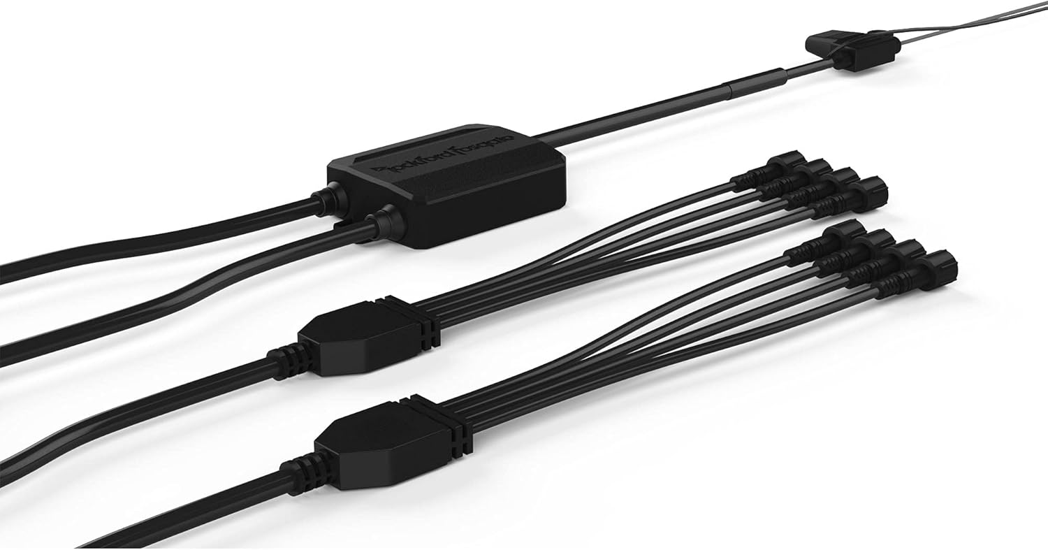 Rockford Fosgate PMX-RGB Color Optix Controller and 2 RGB-25C 25' Extension Cables
