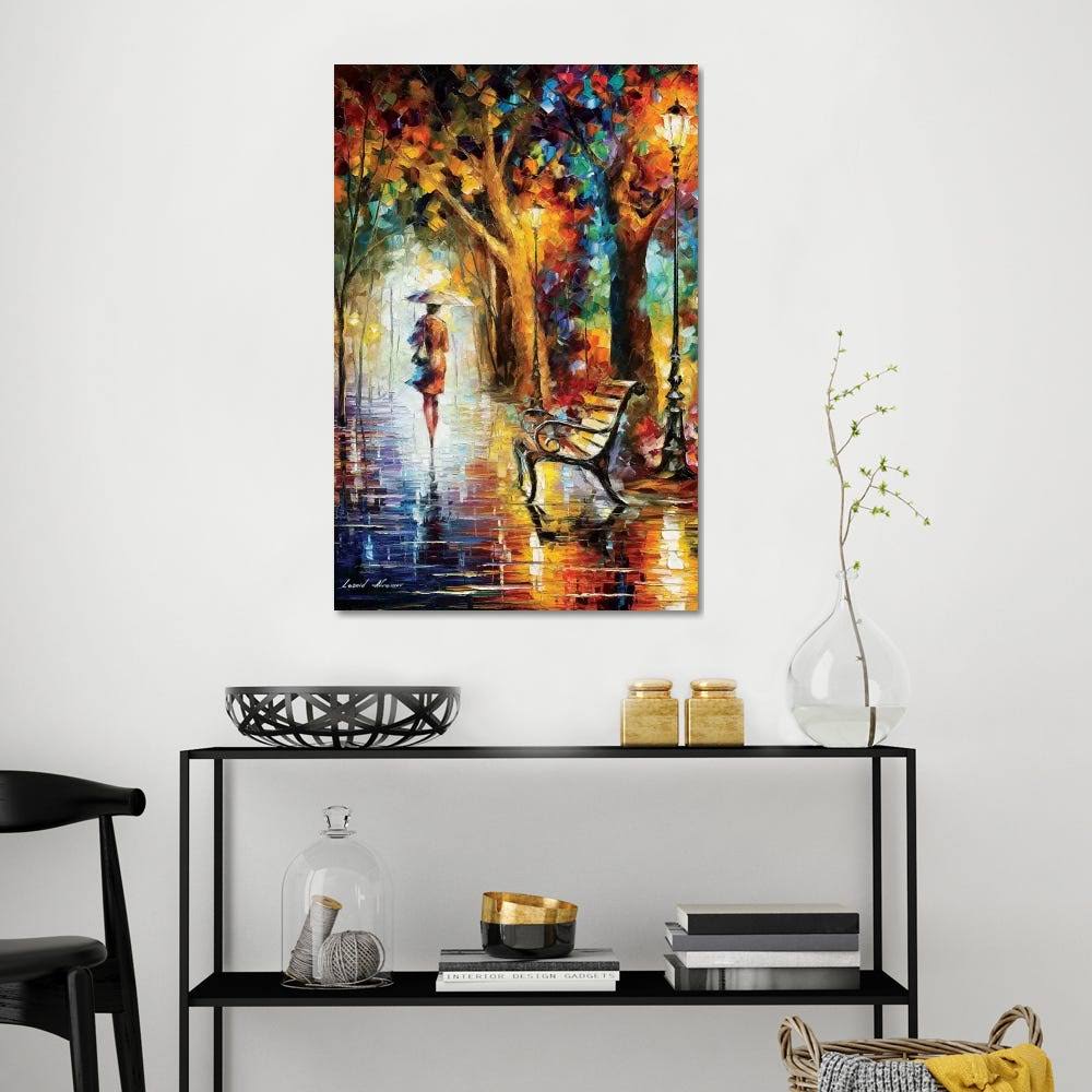 Leonid Afremov Canvas Wall Decor Prints - The End of Patience ( scenic u0026 landscapes u003E Urban u003E City Parks art)