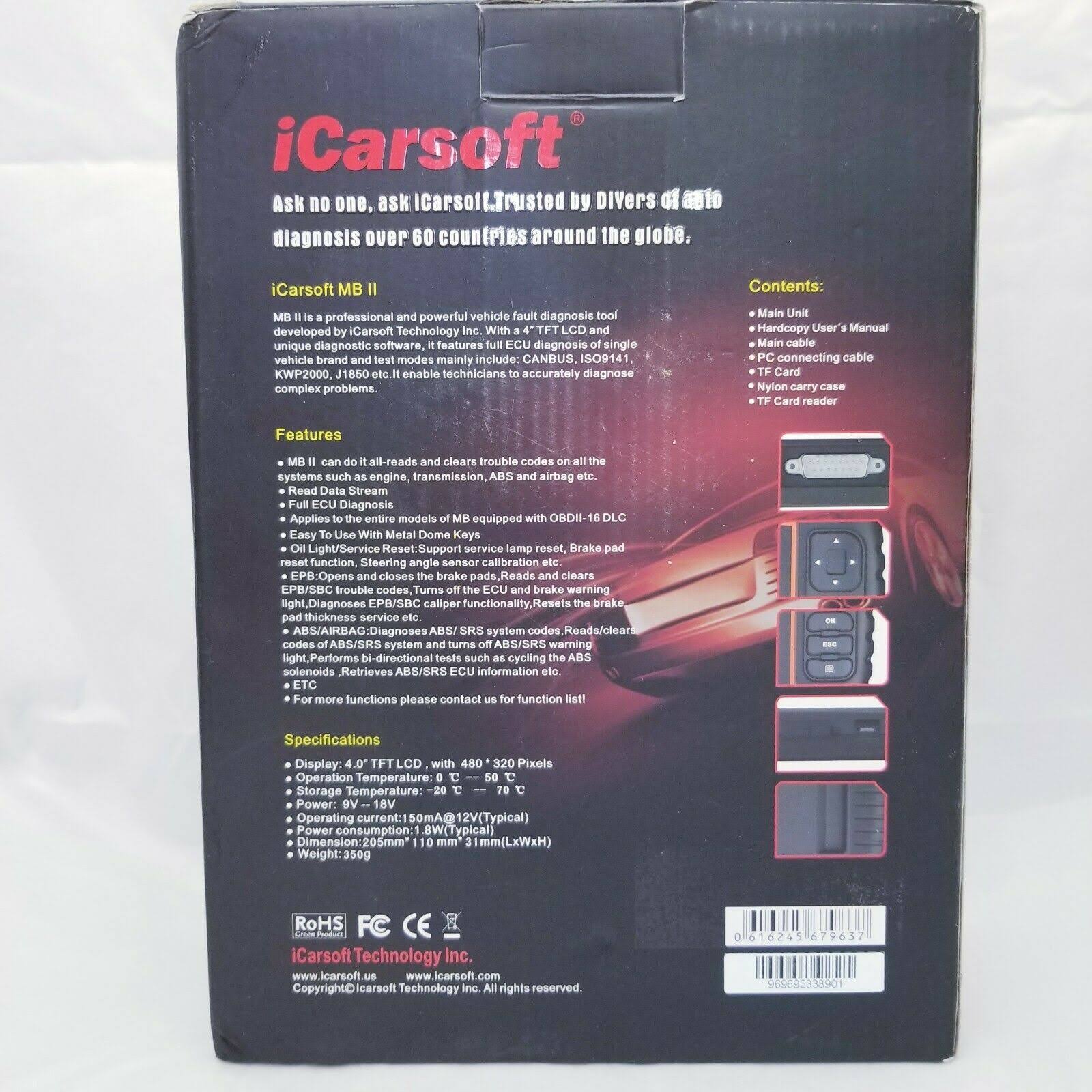 Icarsoft MB II Professional Diagnostic Scanner for Mercedes-Benz/Sprinter/Smart