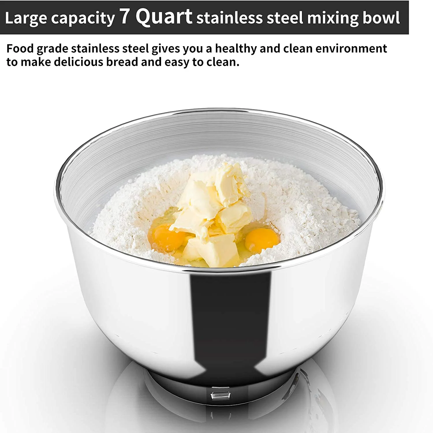 Nurxiovo Stand Mixer 850W 6 Speed Tilt-Head Kitchen Mixer with 6.5QT Mixer with Stainless Steel Bowl, Dough Hook Whisk Beater