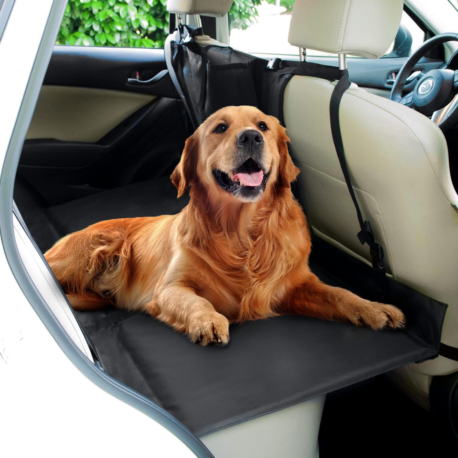 Frontpet Back seat Extender for Dogs - Backseat Pet Bridge Platform, Water Resistant Pet Car Barrier, Universal Fit, Trucks, SUVs
