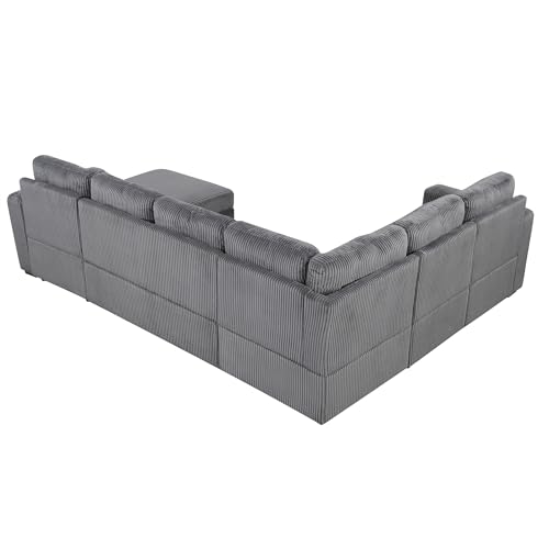 L-Shaped Pull Out Sleep Sofabed,Modern Reversible Sleeper Sectional Sofa Chenille Upholstered Button Tufted Decor with Storage Chaise