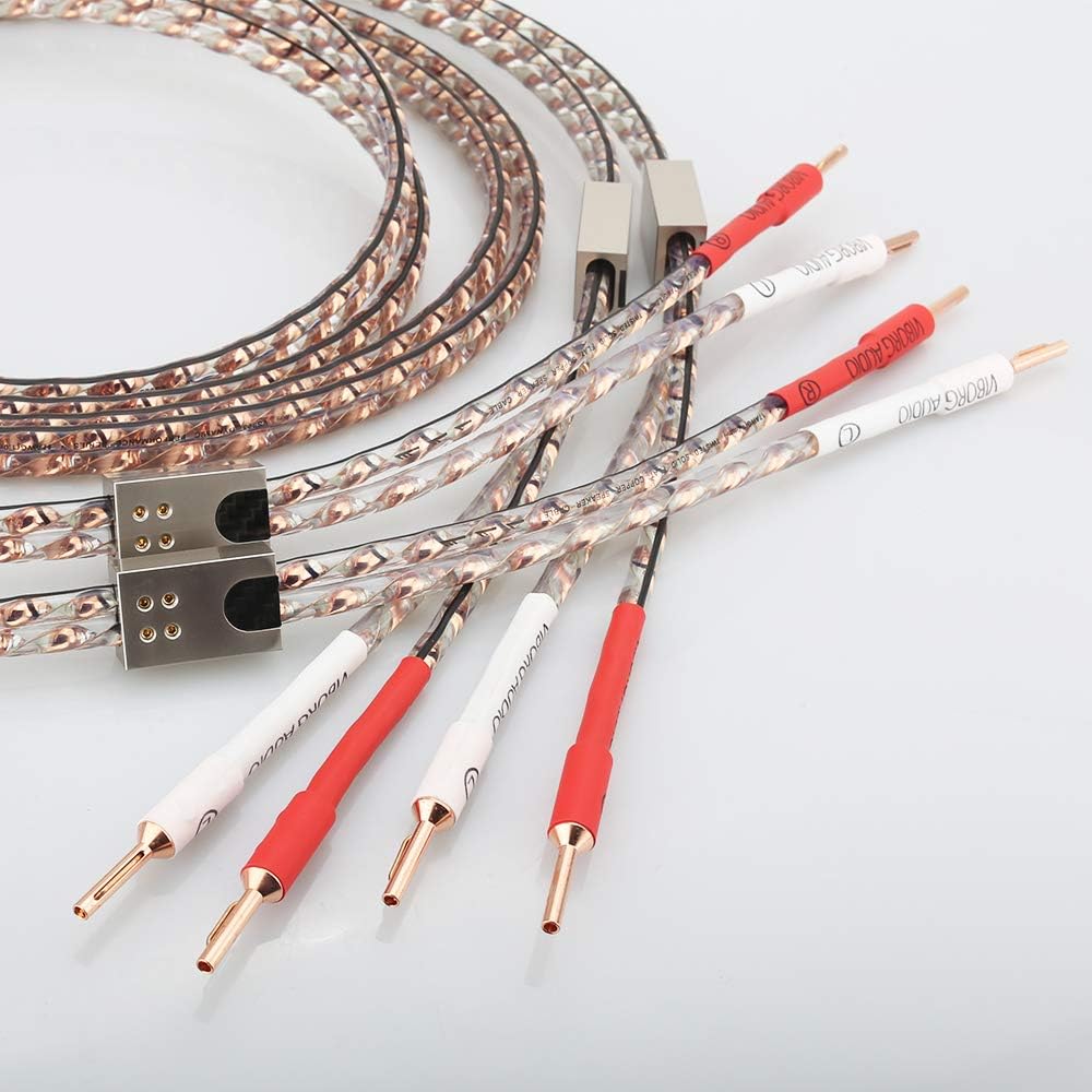 Pair Viborg VS903 Solid Flat OFC Speaker Cable