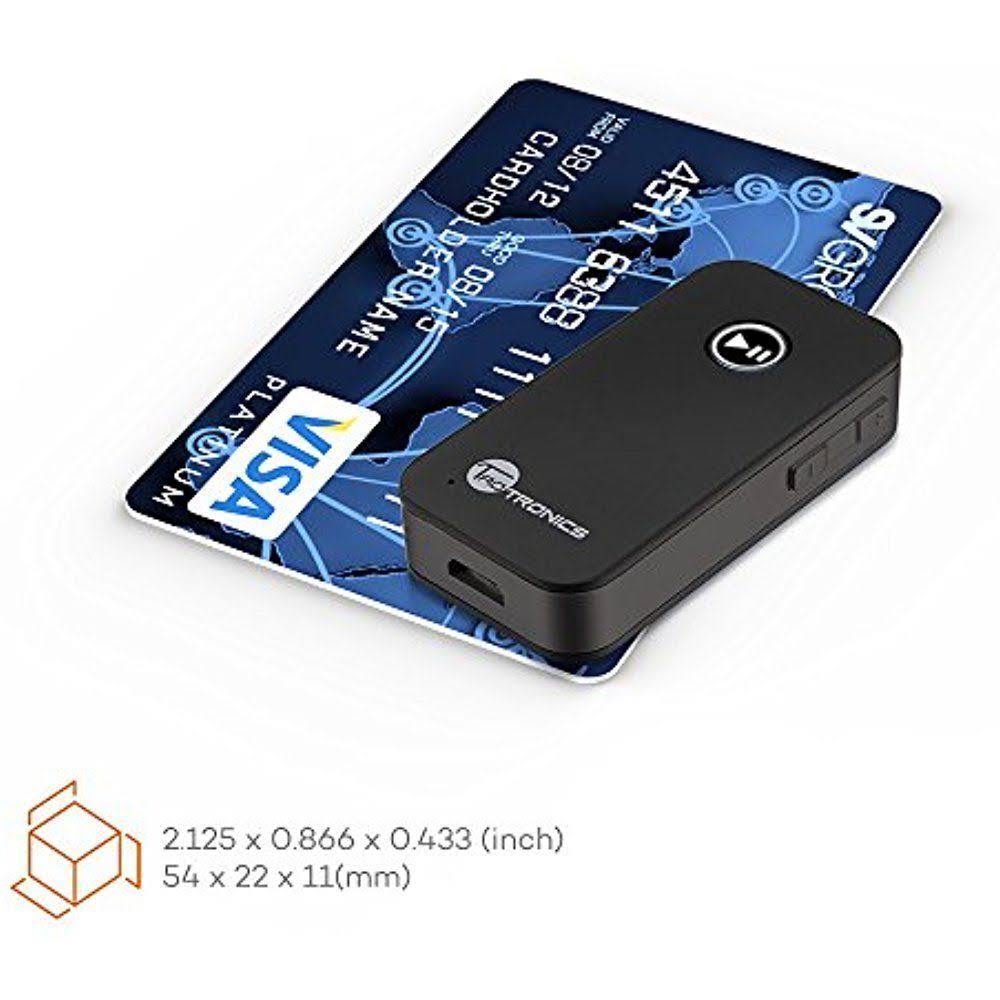TaoTronics Bluetooth Receiver, Portable Wireless Car AUX Adapter 3.5mm Stereo Car Kits, Bluetooth 4.2 Hands-Free Bluetooth Audio