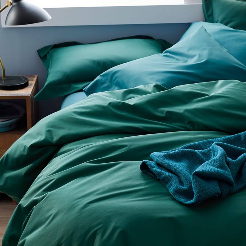 The Company Store Company Cotton Melon Solid 300-Thread Count Wrinkle-Free Sateen Full Duvet Cover