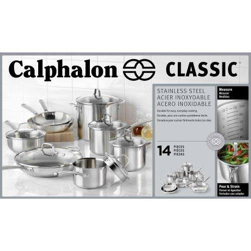 Calphalon Classic Stainless Steel 14-Piece Cookware Set