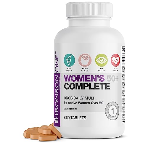 Bronson ONE Daily Womens 50+ Complete Multivitamin Multimineral, 360 Tablets - Kansas Nuitrition - HNZSDS
