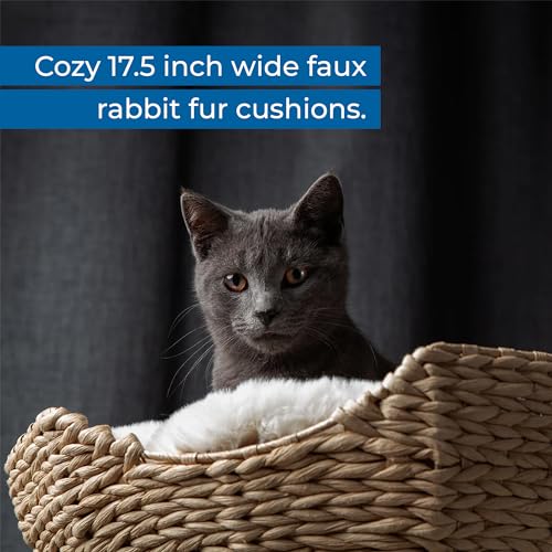 The Sanctuary Cat Tree - Luxury Cat Condo, Large Modern Indoor Tower with 3 Faux Fur Beds, Scratching Posts, and Toys for Cats