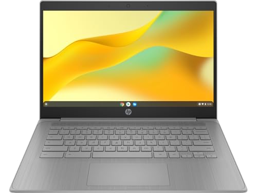 HP Chromebook 14 Laptop (14" HD, Intel 4-Core Celeron N4120, 4GB RAM, 64GB SSD, UHD Graphics 600) for Home & Student