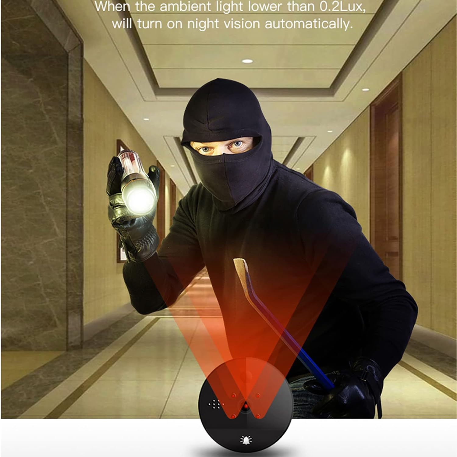 VIDEW 1080P WiFi Video Doorbell Peephole Camera Home Door Viewer 4.3 Inch Wide Angle Motion Detection Tuya Smart APP Remote Control for Apartment