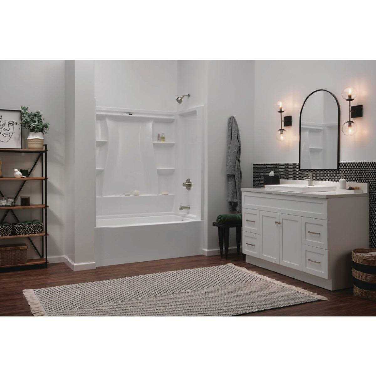 Delta Classic 500 60 in. Right Drain Rectangular Alcove Bathtub - Shop Hardware Tools Online Store