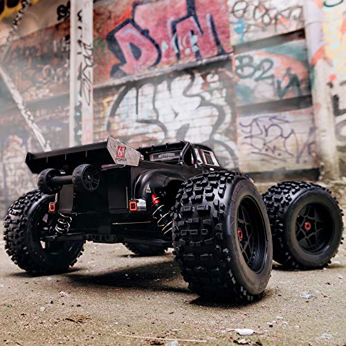 ARRMA 1/8 Notorious 6S V5 4WD BLX Stunt RC Truck with Spektrum Firma RTR (Transmitter and Receiver Included, Batteries and Charger Required), Black