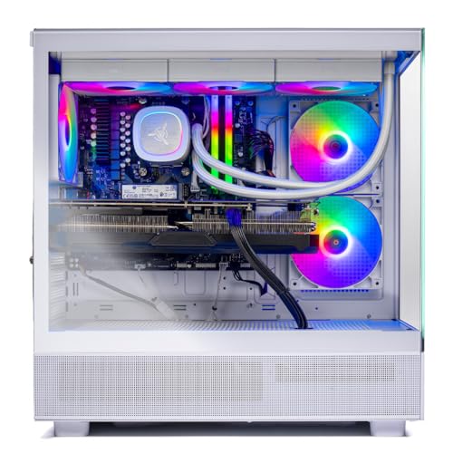 Skytech Gaming Azure 3 Desktop PC, Ryzen 7 9700X 3.8 GHz (5.5GHz), NVIDIA RTX 5060, 1TB NVMe SSD, 32GB DDR5 RAM 6000 RGB, 850W Gold ATX 3 PSU