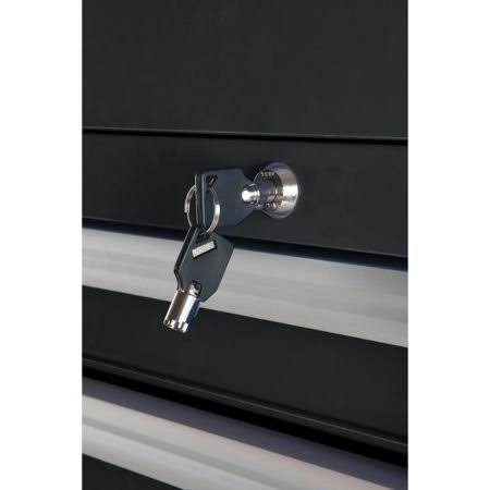 15-1/2x22 Side Cabinet, 7 Drawers, Black Westward 32H865