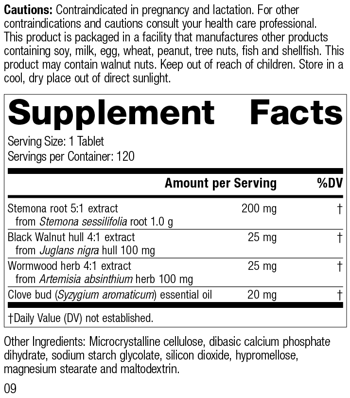 Wormwood Complex, 120 Tablets - Kansas Nuitrition - HNZSDS