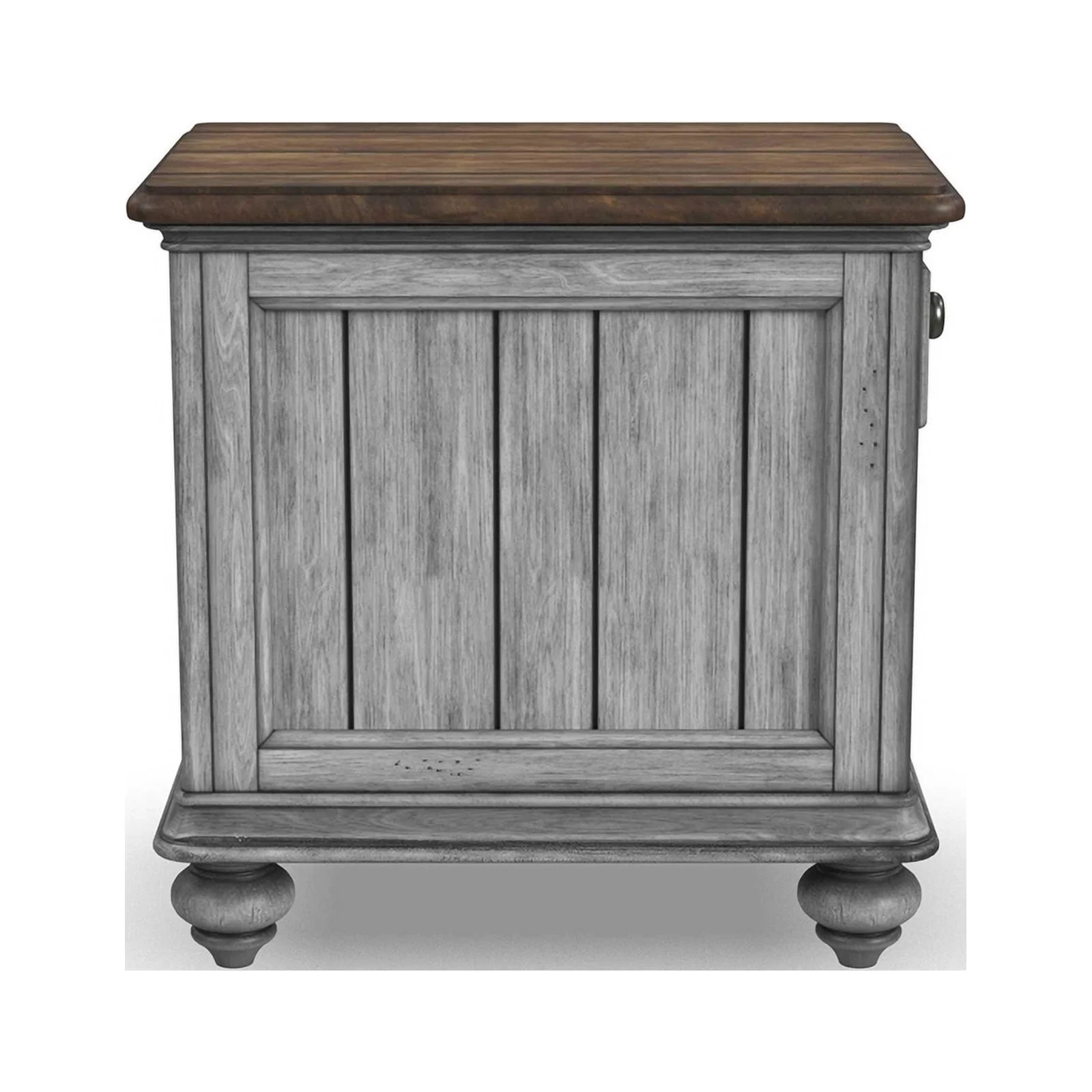 Homestyles Elkins Brown Wood Chairside Table