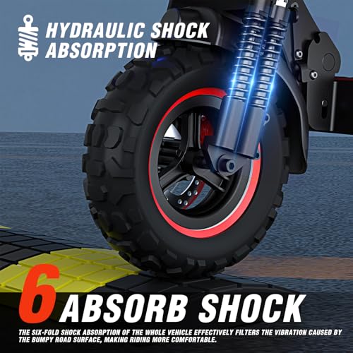 1200W Motor Electric Scooter with Seat,11" Off-Road E-Scooters,34MPH Speed Fast,48v 18ah &31Miles Long Range Electric Scooters