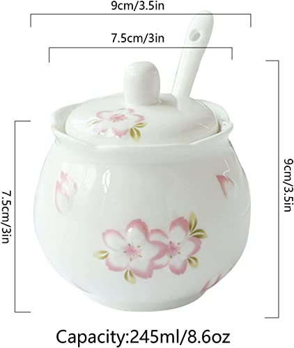 Ceramic Tableware Milk pots Ceramic Cream and Sugar Pot Creamer Jug Sugar Jar Coffee Serving Set Cream Pitcher-Pink-Milk Jug & Sugar Bowl Jars (Color