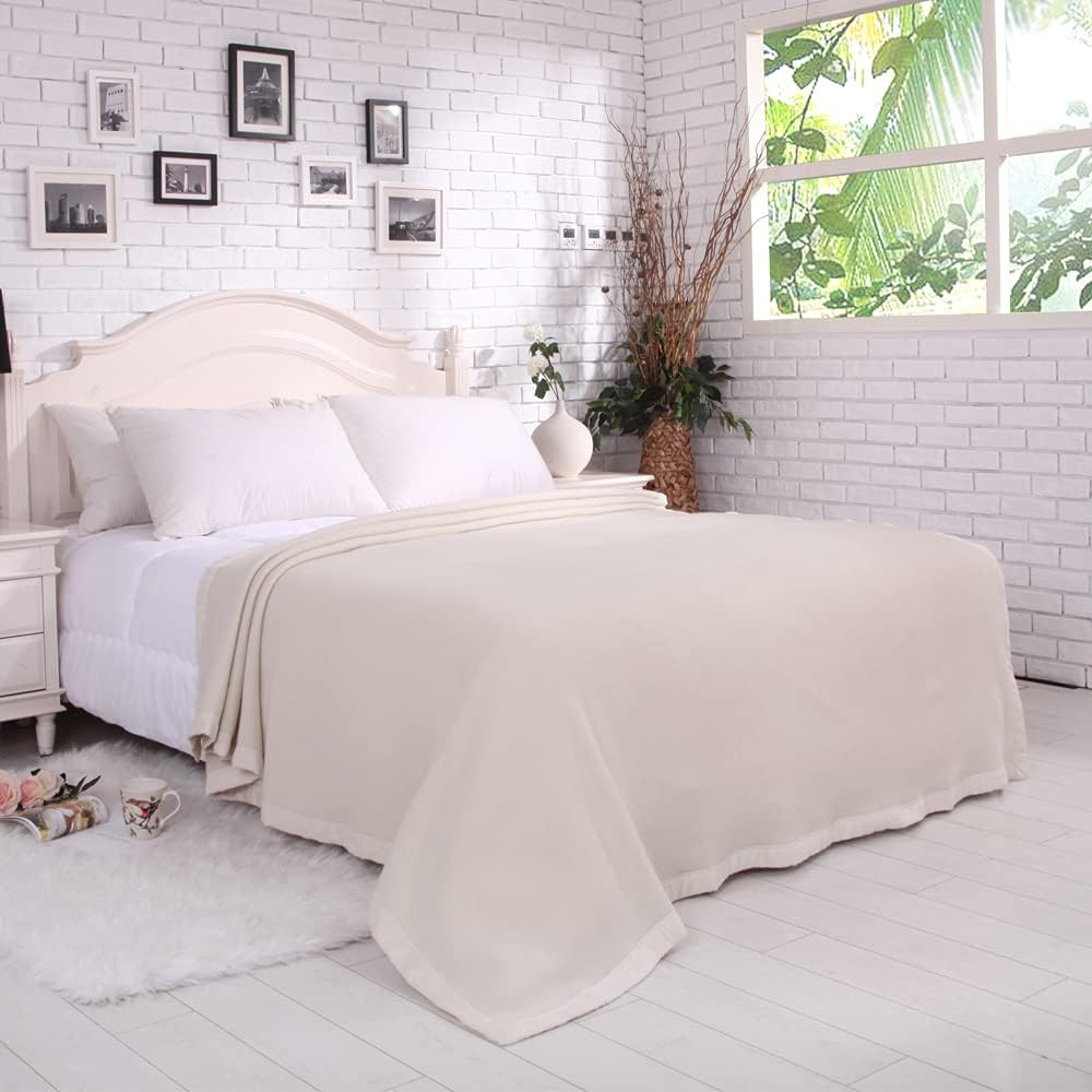 100% Pure Merino Wool Blanket,Wool Blanket Camping,Wool Blankets Queen Size,Wool Blanket Queen,Queen Wool Blankets for The Bed,Wool Outdoor Blanket
