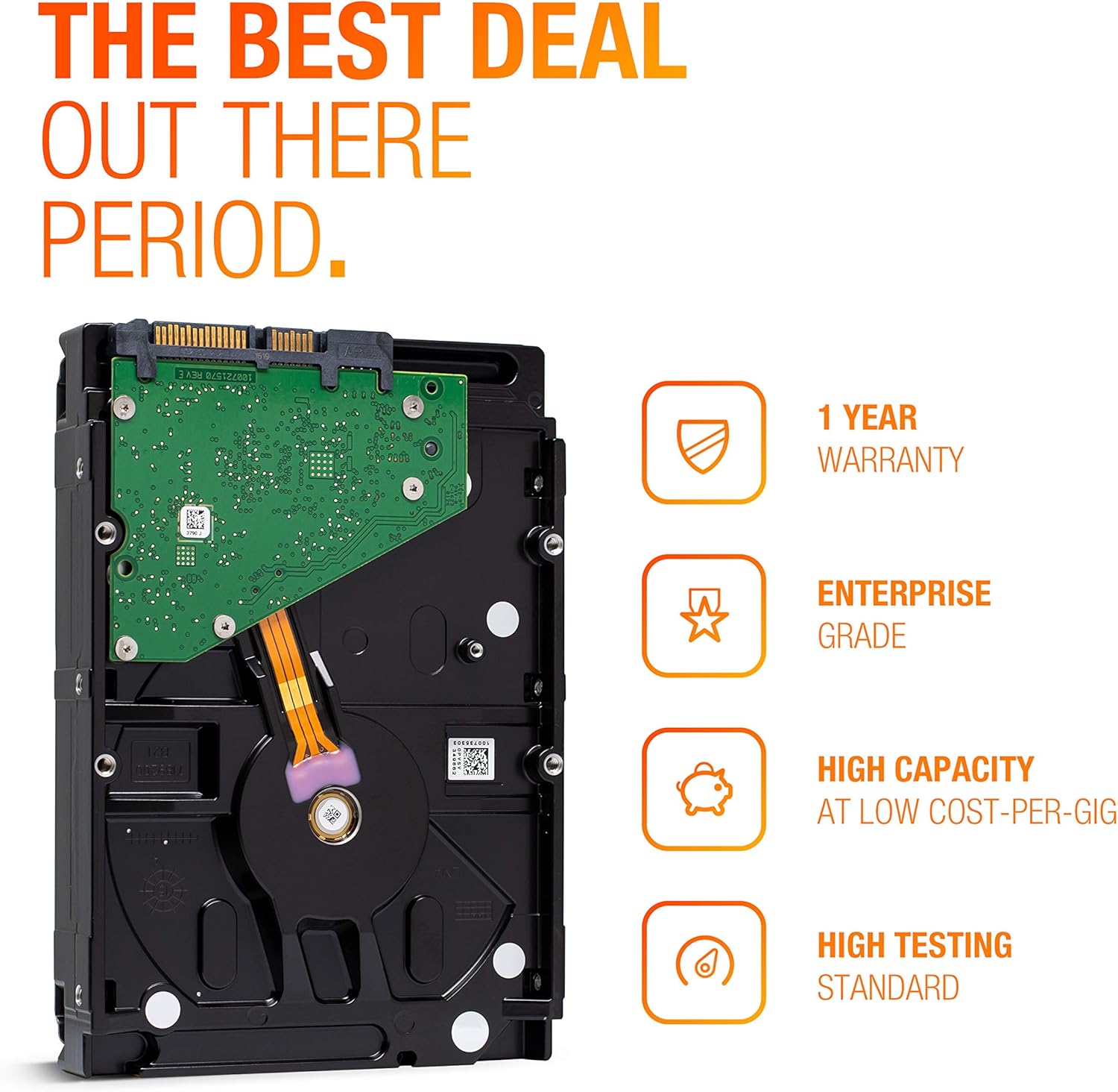 Seagate 4 TB Terascale HDD SATA 6Gb/s 64MB Cache 3.5-Inch Internal Bare Drive (ST4000NC000) (Renewed)