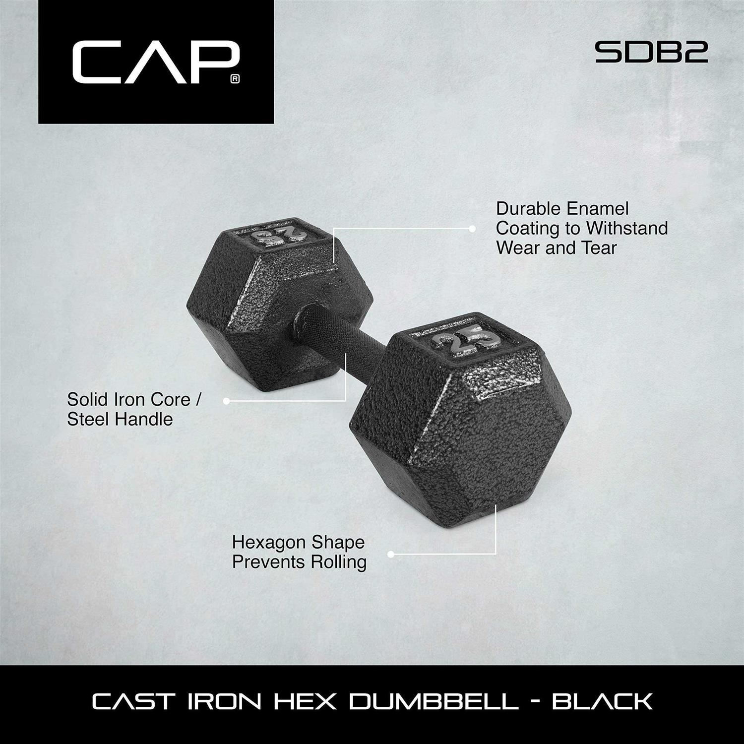 Cap Barbell Cast Iron Hex Dumbbell - Sports Supplies Online Store