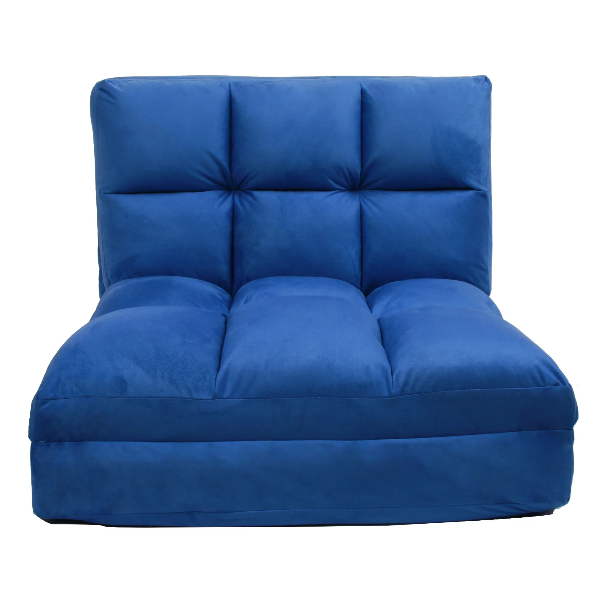 Loungie Microsuede Flip Chair Lounger Seat Blue
