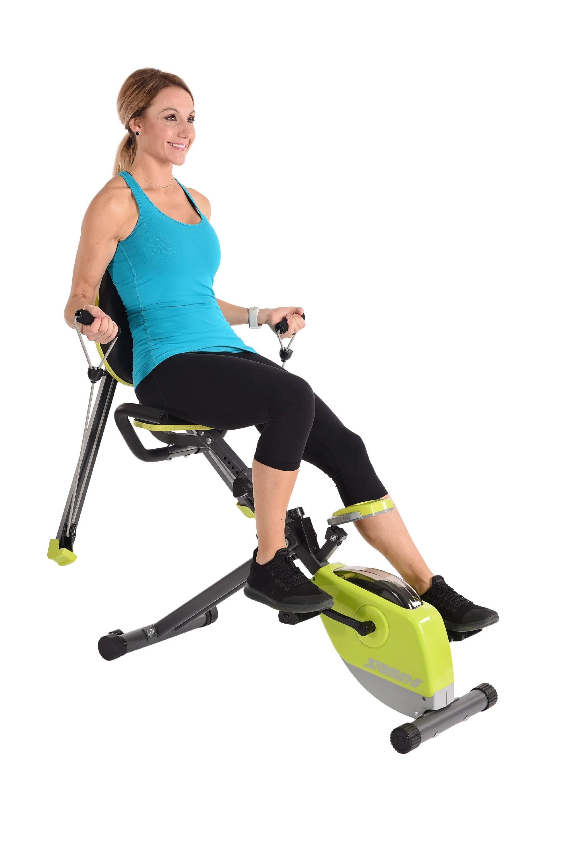 Stamina Wonder Upright Exercise Bike with Upper Body Resistance Arms, 250 lb. Weight Limit
