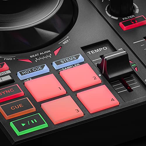 Hercules DJControl Inpulse 200 MK2 — Ideal DJ Controller for Learning to Mix — Software and Tutorials Included, Black