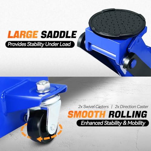 Auto Dynasty 4 Ton Low Profile Floor Jack, Heavy Duty Steel Hydraulic Car Jack with Dual Pistons Quick Lift Pump, Hydraulic Racing Floor Jack