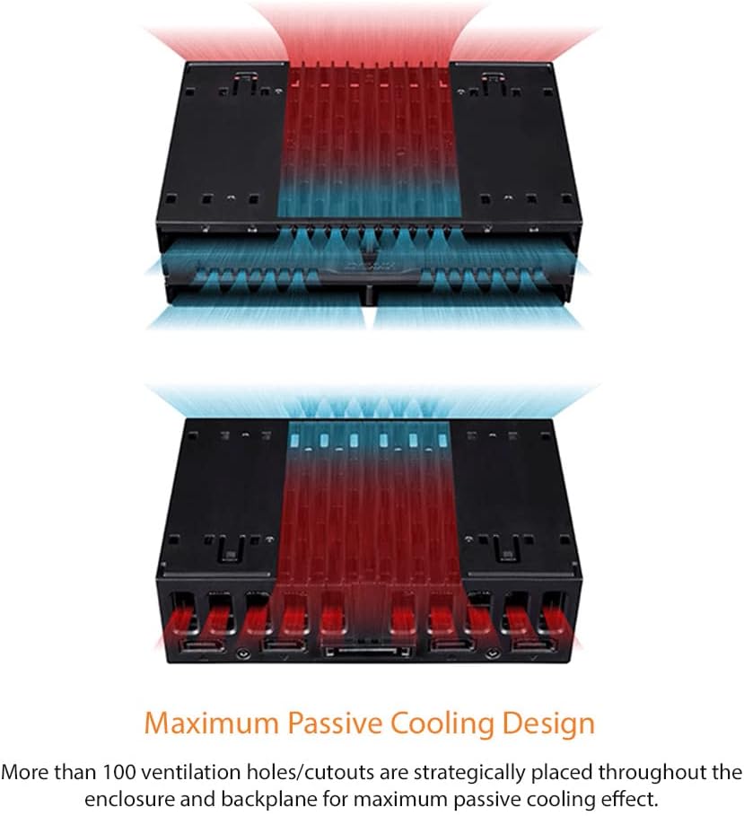 ICY DOCK Tray-Less 4X 2.5 SAS/SATA SSD/HDD Mobile Rack for 5.25" Bay | flexiDOCK MB024SP-B Pack of 2