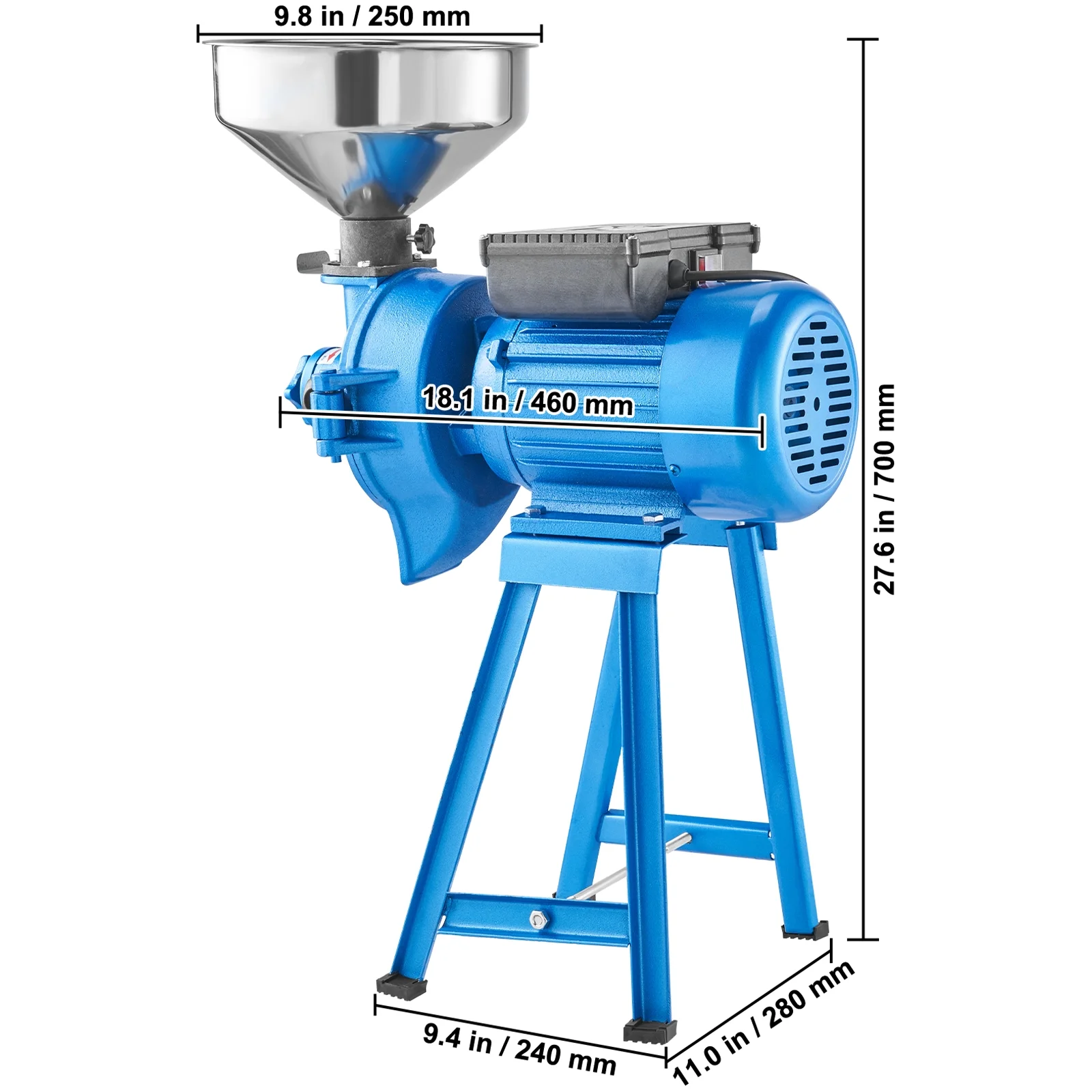 BENTISM 1500W Electric Grain Mill Grinder110V Spice Grinders Corn Wheat Flour Cereal Mill Wheat Grinders & Dry & Wet Grinder