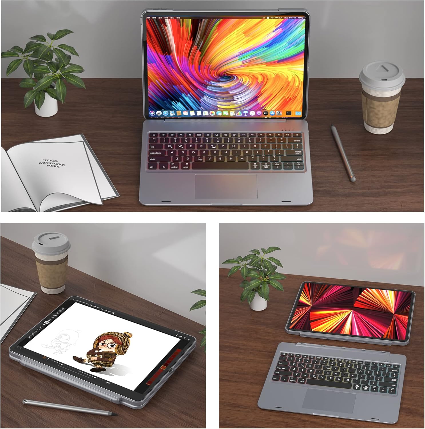 doqo Magnetic Keyboard Case for iPad Air 5th Generation(2022)/iPad Air 4th Generation(2020), iPad Pro 11 2018/2020/2021