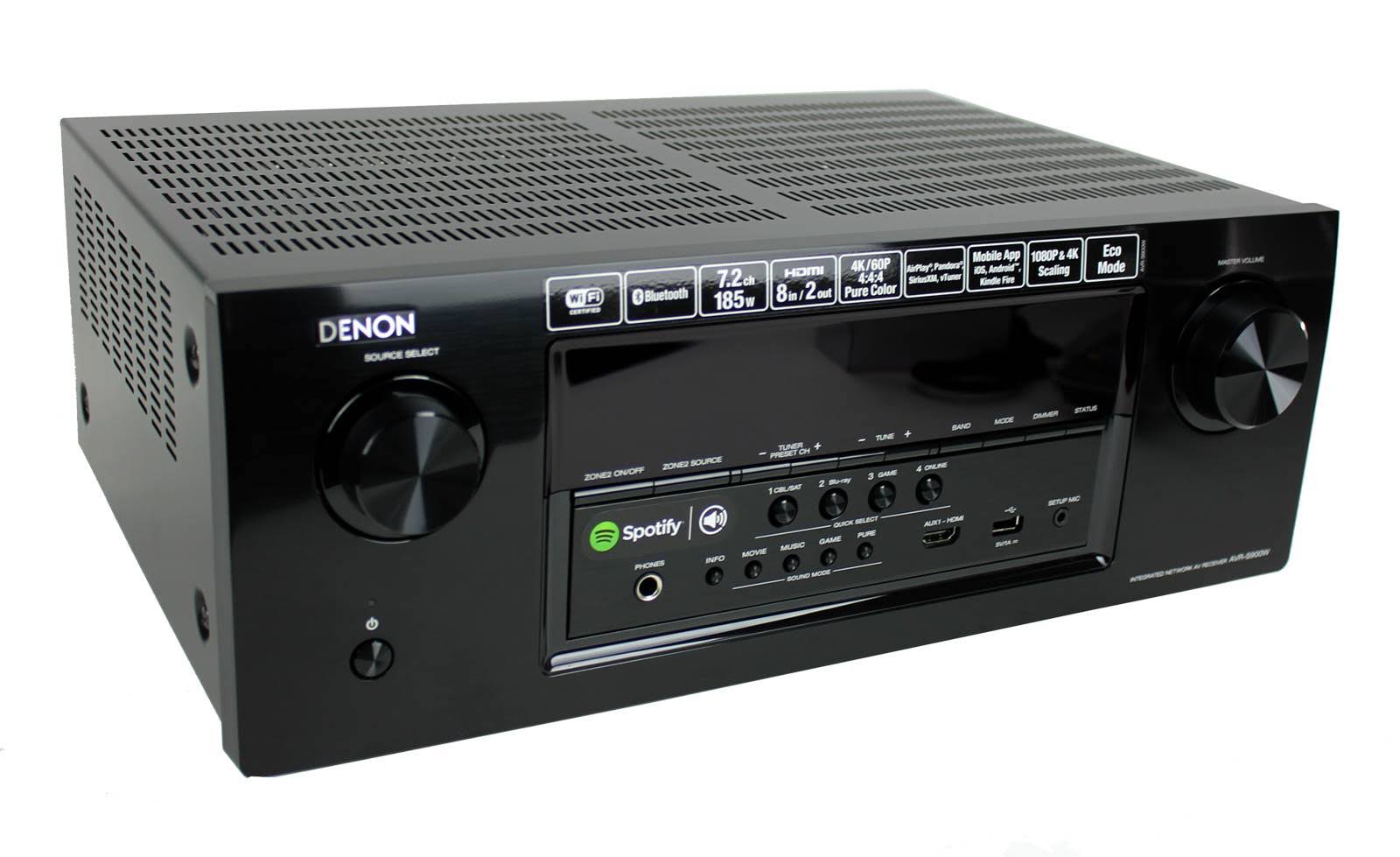 Denon AVR S900W 7.1 Channel AV Network Receiver - Black