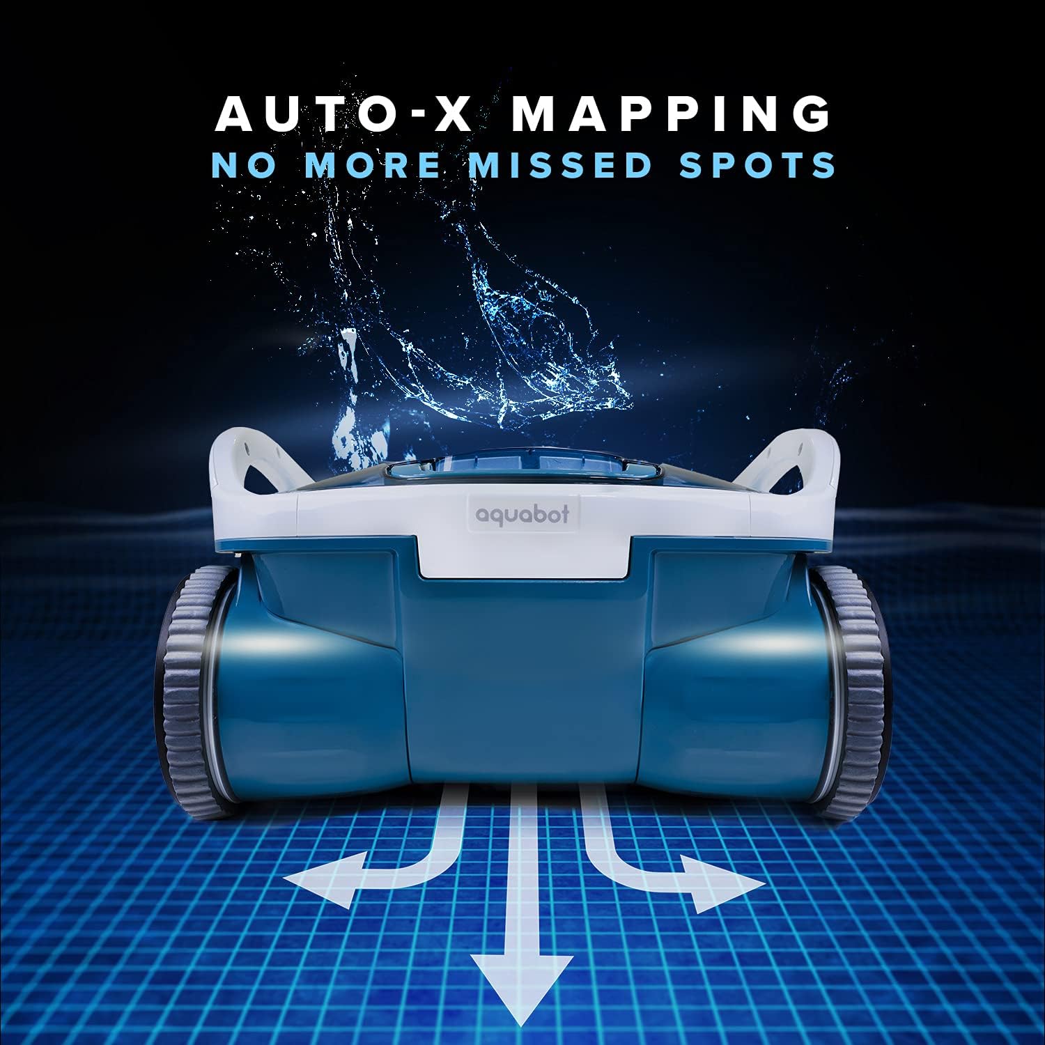 Aquabot X2 Robotic Pool Cleaner with Powerful Scrubbing Brush, Dual High Capacity Filters, AutoX Pool Mapping, and 2 Year Warranty