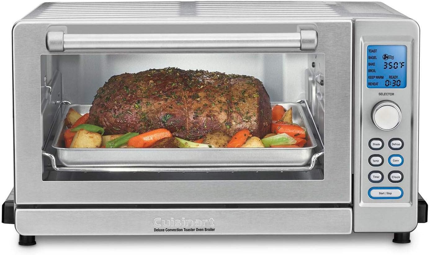 Cuisinart TOB-135 Deluxe Convection Toaster Oven Broiler, Brushed Stainless (Renewed)