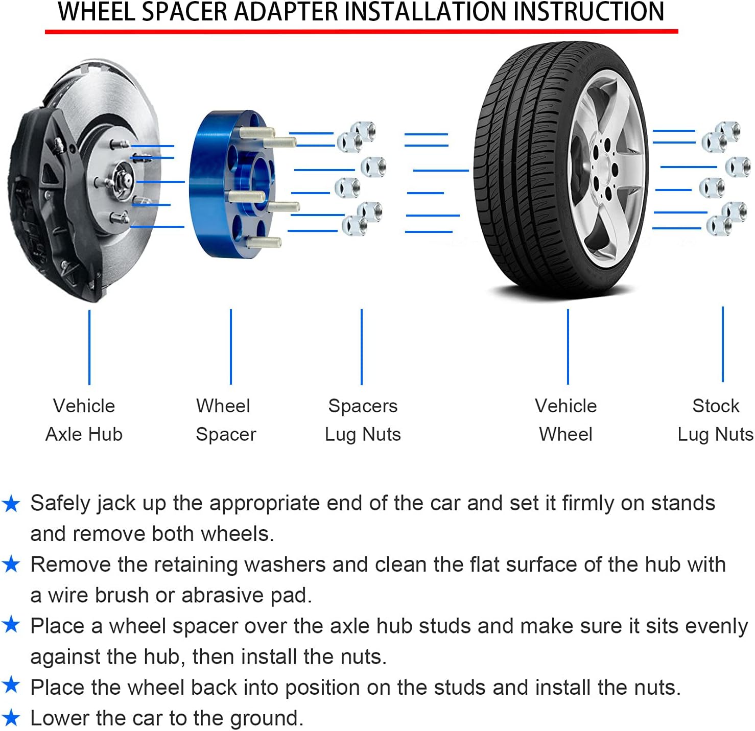 8x6.5 to 8x180 Forged Wheel Adapters 4pcs 2 inch Compatible with Chevy GMC 8 Lug
