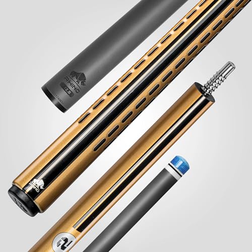 RHINO Nebula 2 Pool Cue - 100% Carbon Fiber Shaft & Composite Butt. Time Crystal Tip, Pro Taper Design, 12.4 mm,12.8 mm. 3/8-8 Joint