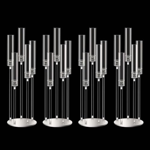 35inch 10pcs Black Candelabra Centerpieces for Tables 5 Arms Wedding centerpieces for Decorations