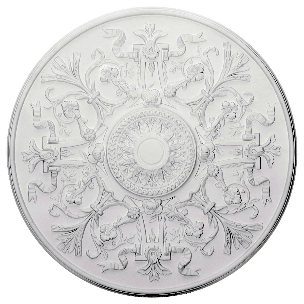 33x22OD x 1 3/4x22P Versailles Ceiling Medallion (Fits Canopies Up to 3 1/4x22) Ekena Millwork Finish: Steel Gray