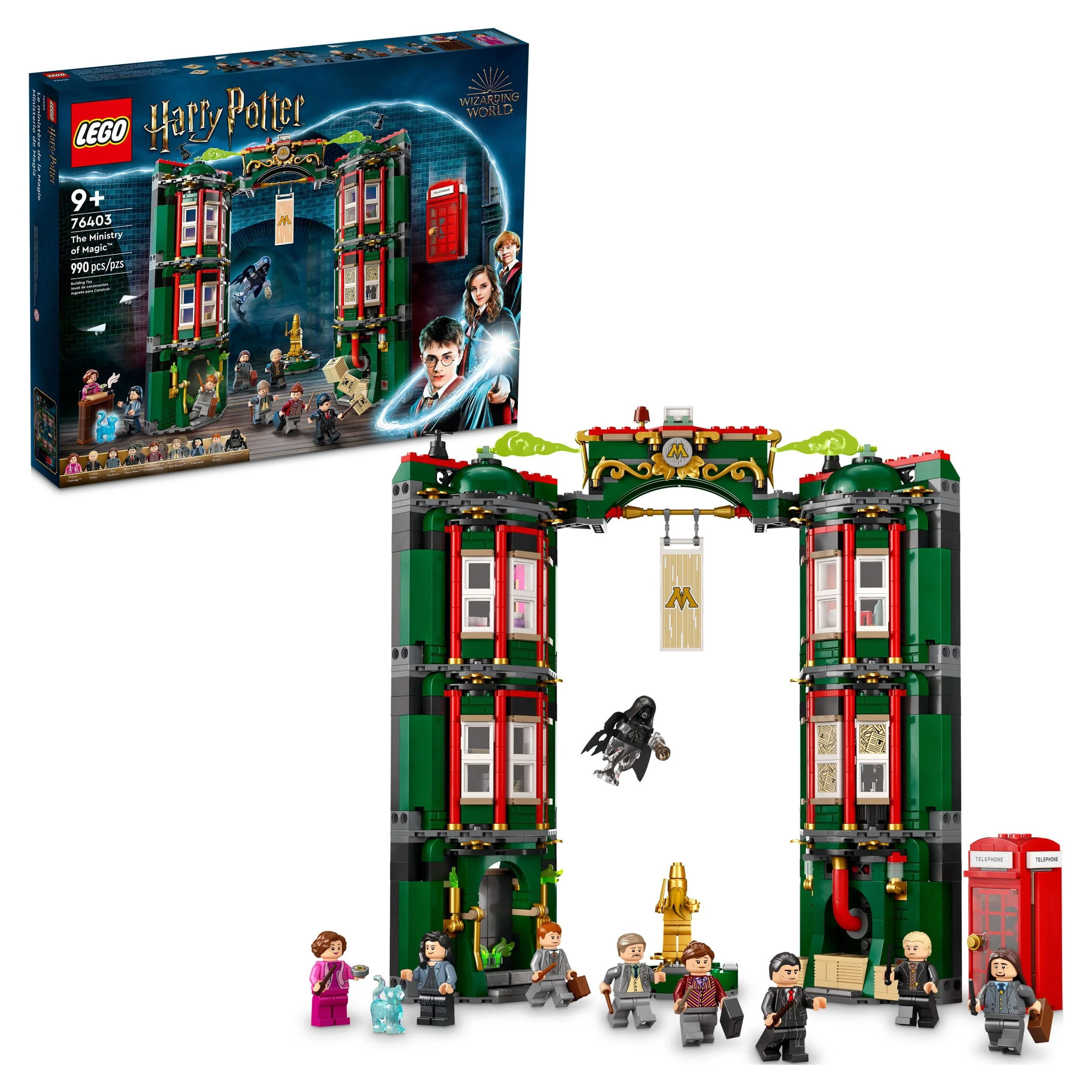 LEGO Harry Potter The Ministry of Magic 76403 Modular Model Building Toy with 12 Minifigures and Transformation Feature