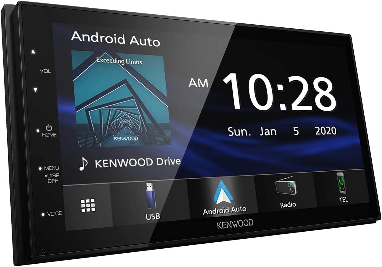 Kenwood DMX4707S 6.8" Capacitive Touch screen Digital Multimedia Receiver with Apple CarPlay & Android Auto | Plus CMOS-230 Rearview Camera with