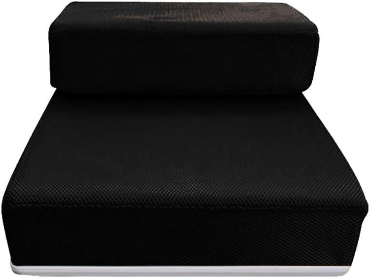 heaven2017 2 Steps Foldable Pet Steps Pet Stairs for Dog Cat Puppy Durable Comfortable Light Coffee Pack of 2
