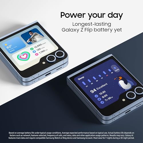 SAMSUNG Galaxy Z Flip 6 AI Cell Phone, 256GB Unlocked Android Smartphone, FlexCam, Photo Assist, Camcorder Mode, Live Interpreter, Foldable Design