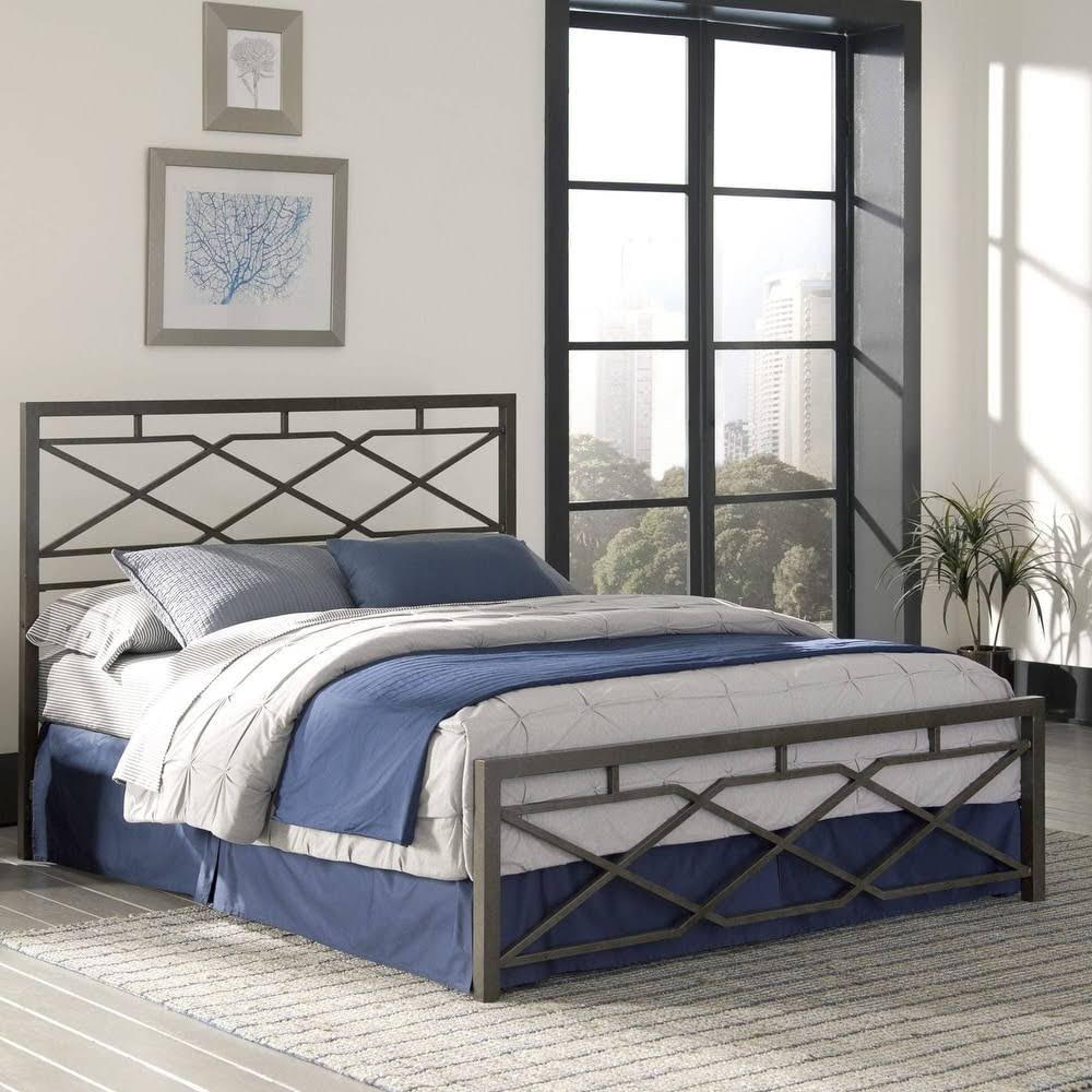 Kotter Home Bronze Metal / Iron Bed (California King), Brown
