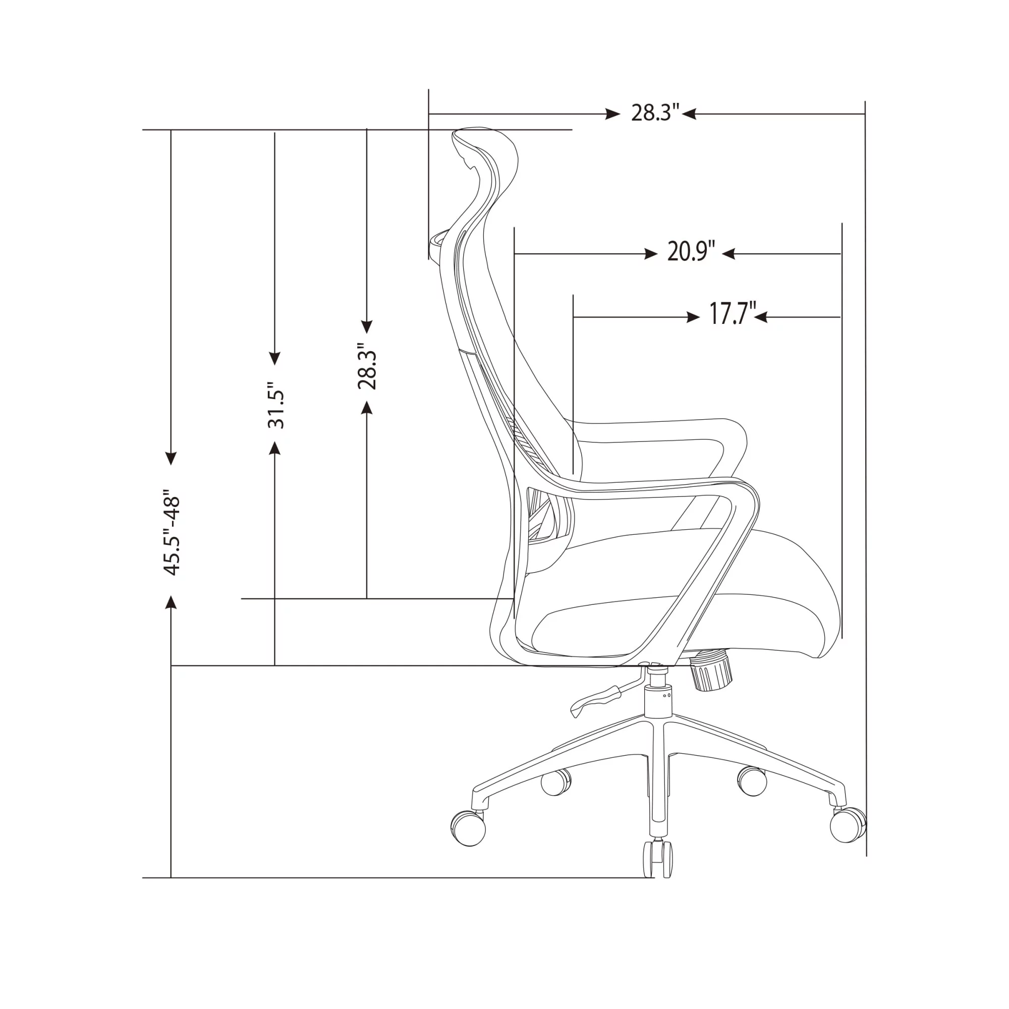 Realspace® Lenzer Mesh High-Back Task Chair, Gray, BIFMA Compliant