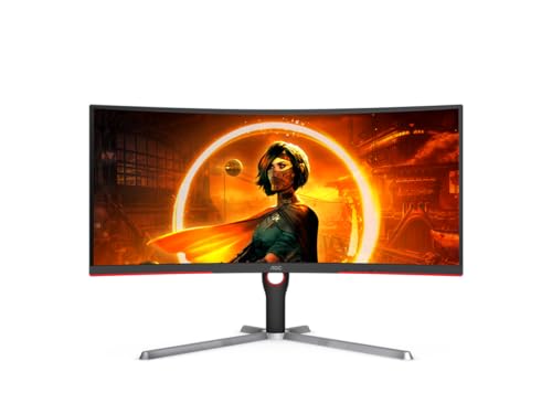 AOC C27G2Z 27" Curved Frameless Ultra-Fast Gaming Monitor, FHD 1080p, 0.5ms 240Hz, FreeSync, 2x HDMI 2.0, 1x Display Port, Height Adjustable