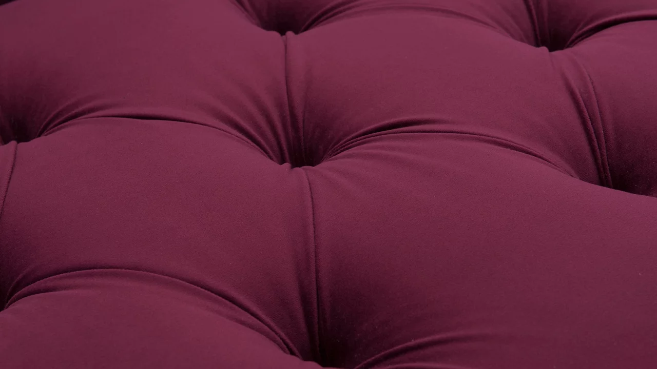 Samuel Tufted Roll Arm Chaise Lounge Burgundy - Radiant Selections