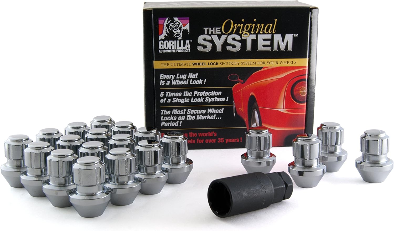 Gorilla Automotive 96643BDX Black Factory Style Wheel Lock System (14mm x 1.50 Thread Size, 20-Pack)