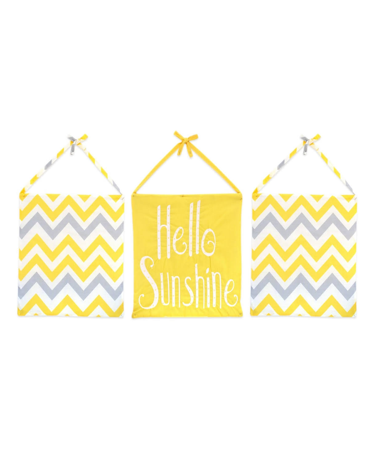 Pam Grace Creations Sunshine Yellow and Gray 10 Piece Crib Bedding Set