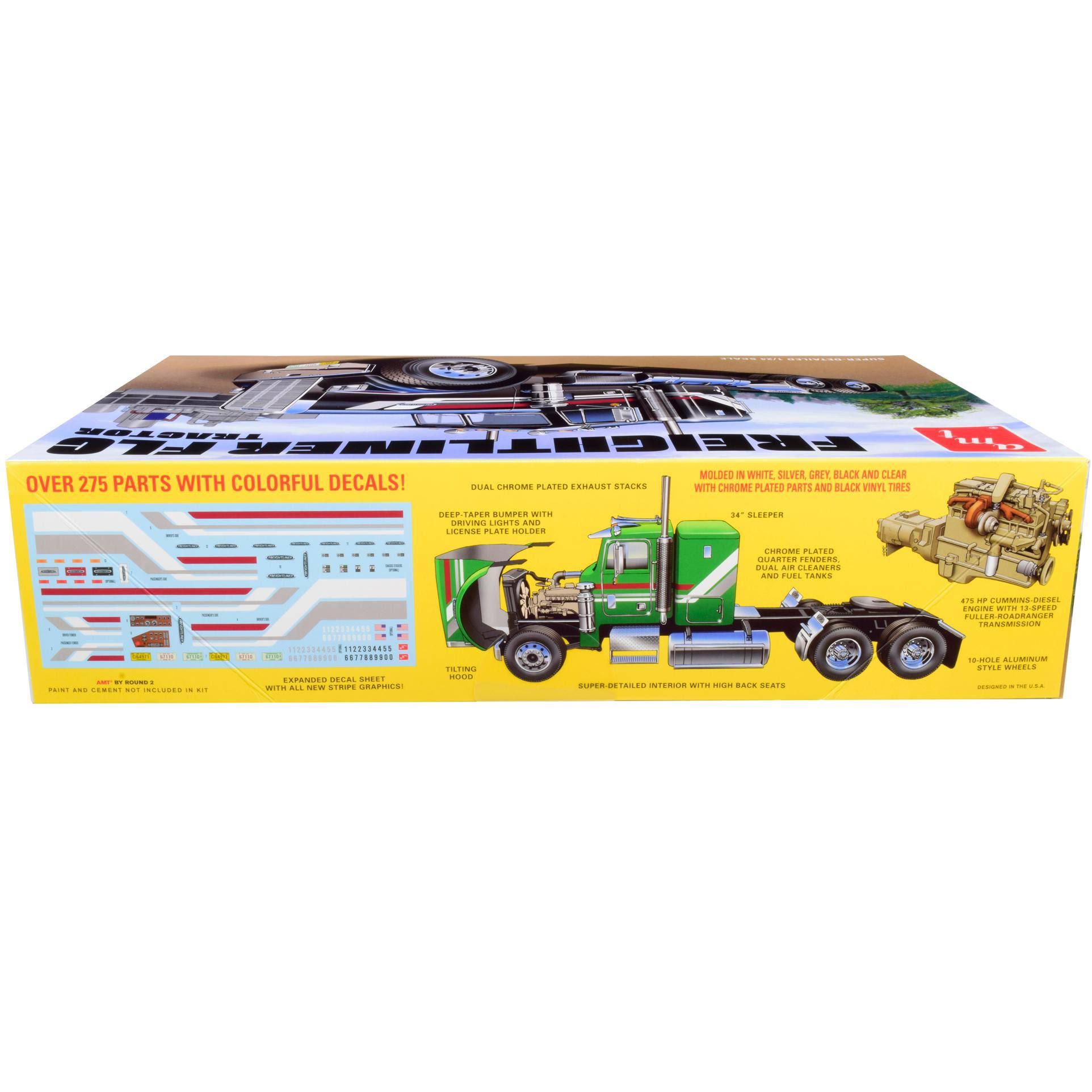 Skill 3 Model Kit Freightliner FLC Truck Tractor 1/24 Scale Model by AMT AMT1195